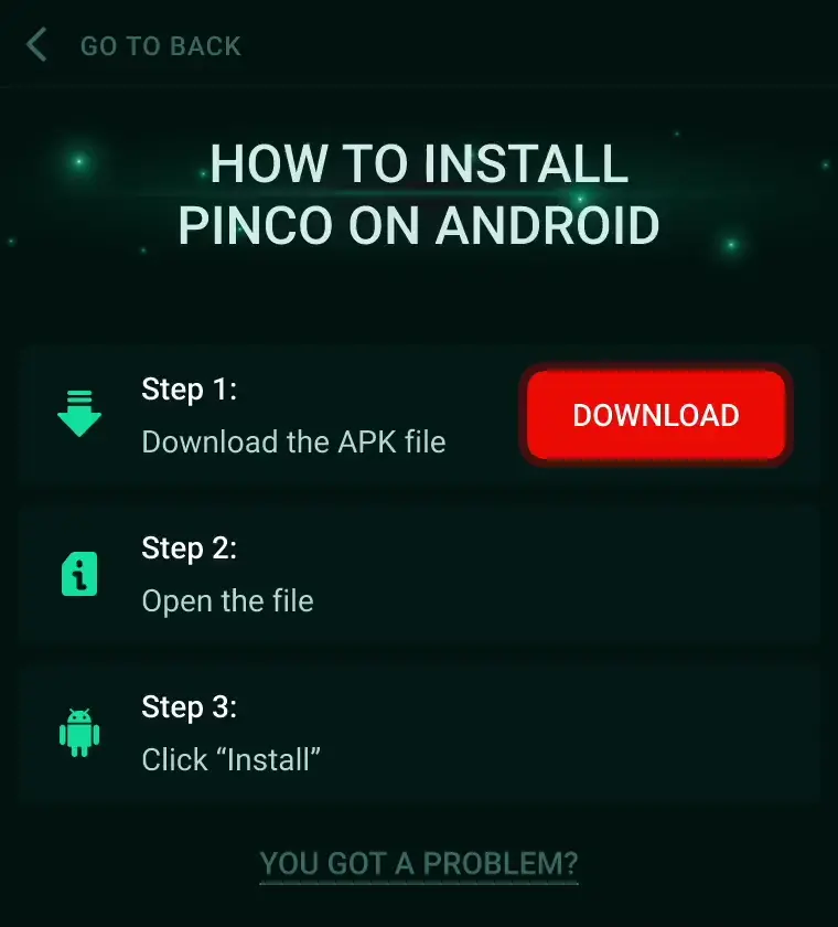 how to download pinco app
