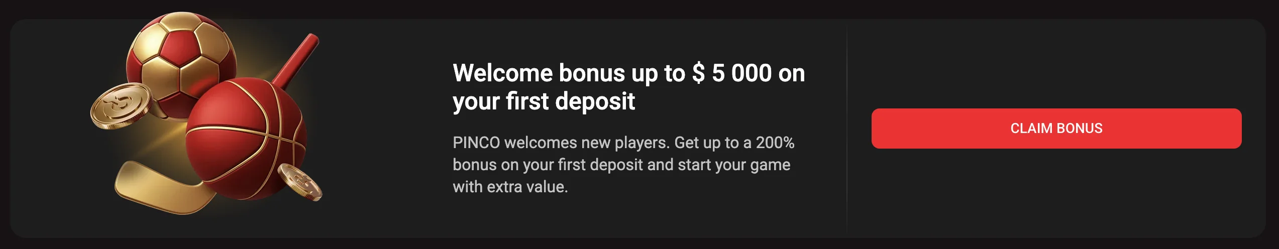 pinco sport welcome bonus